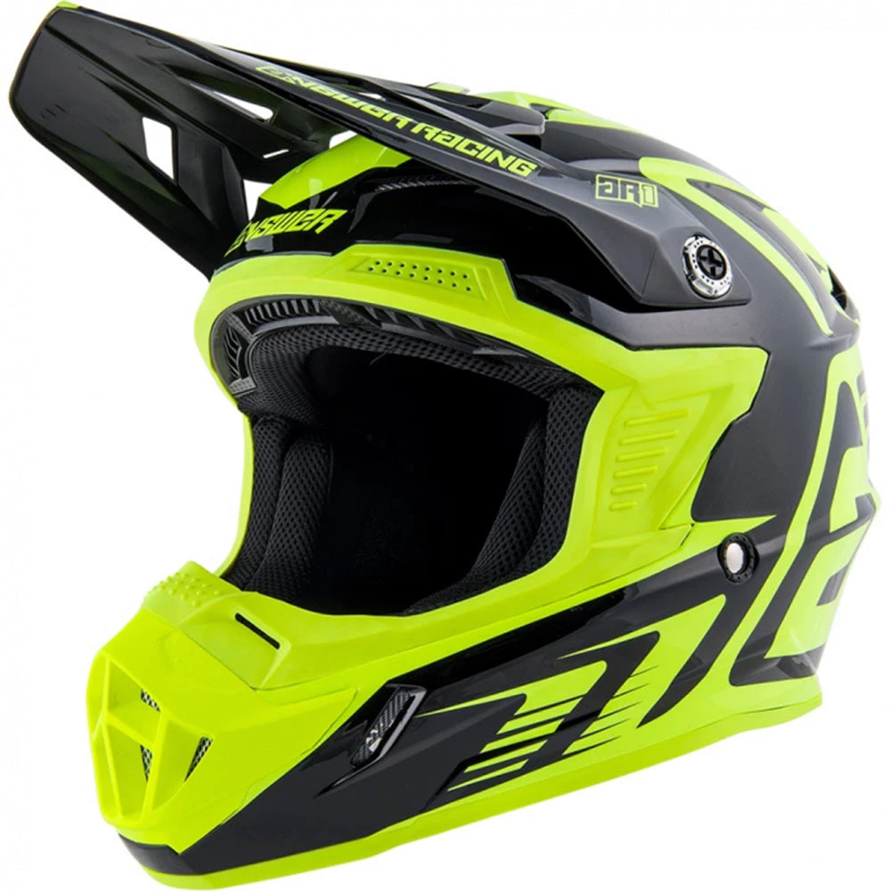 Answer - 2019 Youth AR-1 MX Helmet Colour BLKYW 1 Answer - 2019 Youth AR-1 MX Helmet Colour BLKYW