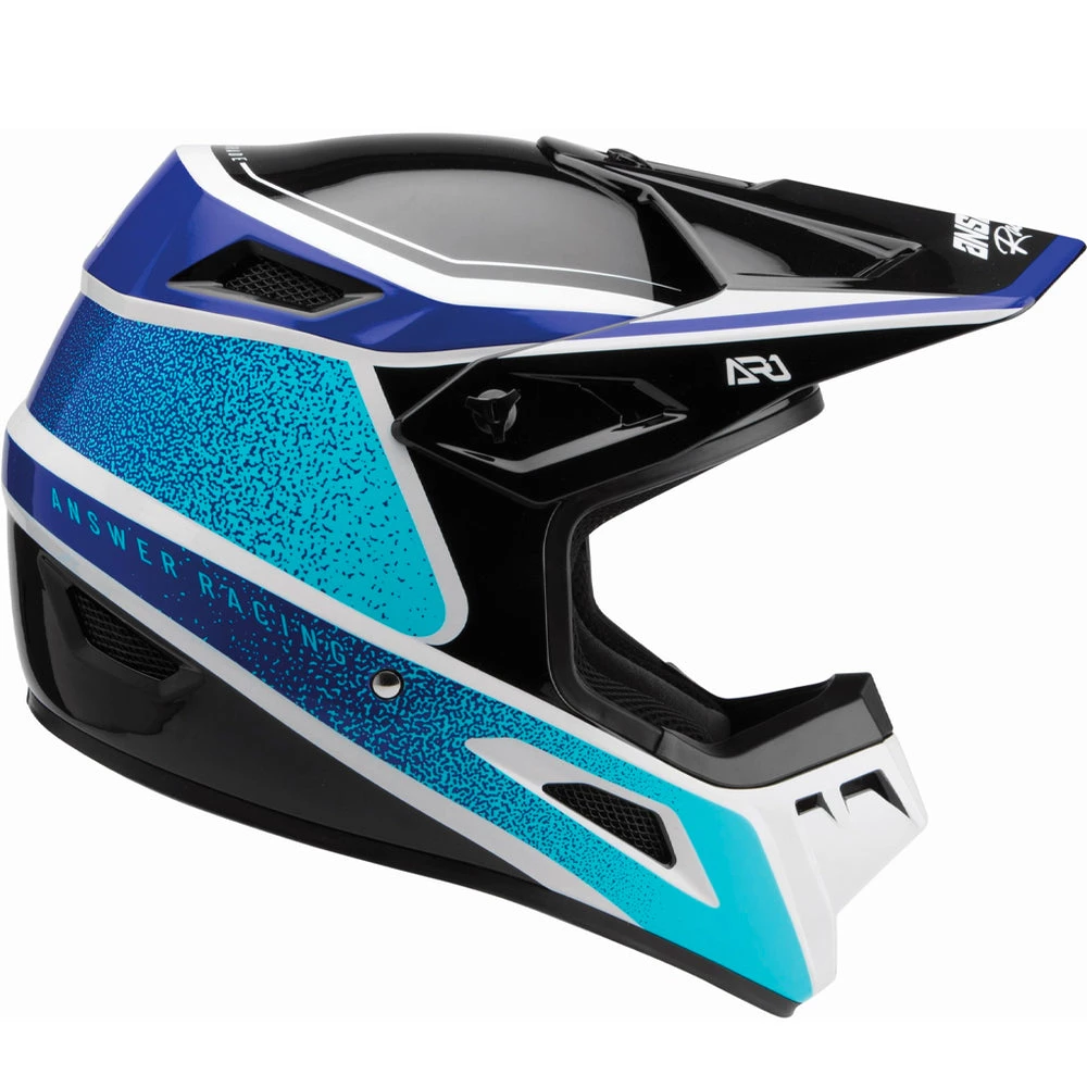 Answer - 2022 Youth AR-1 Vivid MX Helmet Colour BLUBLK 3 Answer - 2022 Youth AR-1 Vivid MX Helmet Colour BLUBLK - Image 3