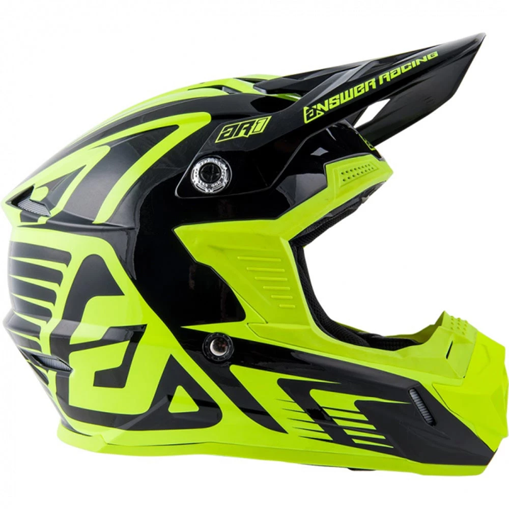 Answer - 2019 Youth AR-1 MX Helmet Colour BLKYW 3 Answer - 2019 Youth AR-1 MX Helmet Colour BLKYW - Image 3
