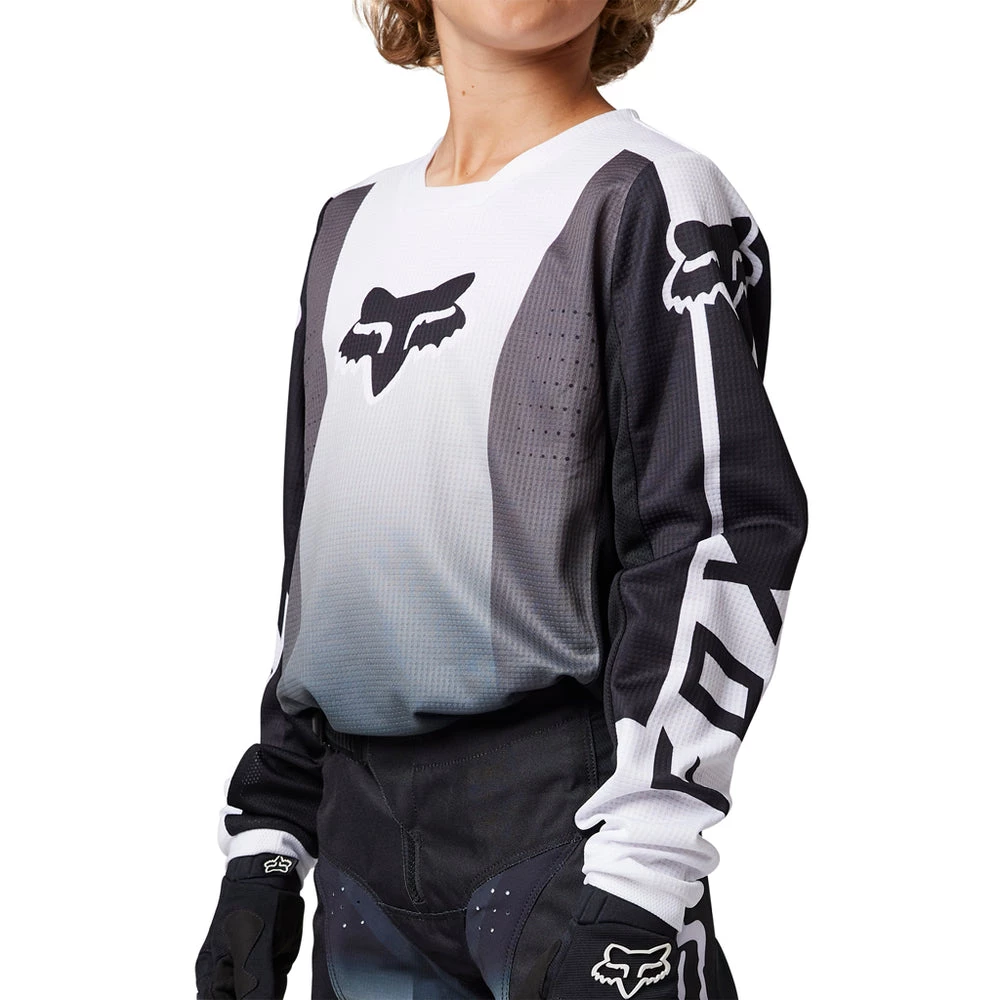 Fox - 2023 Youth 180 Leed Black/White Jersey Colour BLKWH 2 Fox - 2023 Youth 180 Leed Black/White Jersey Colour BLKWH - Image 2