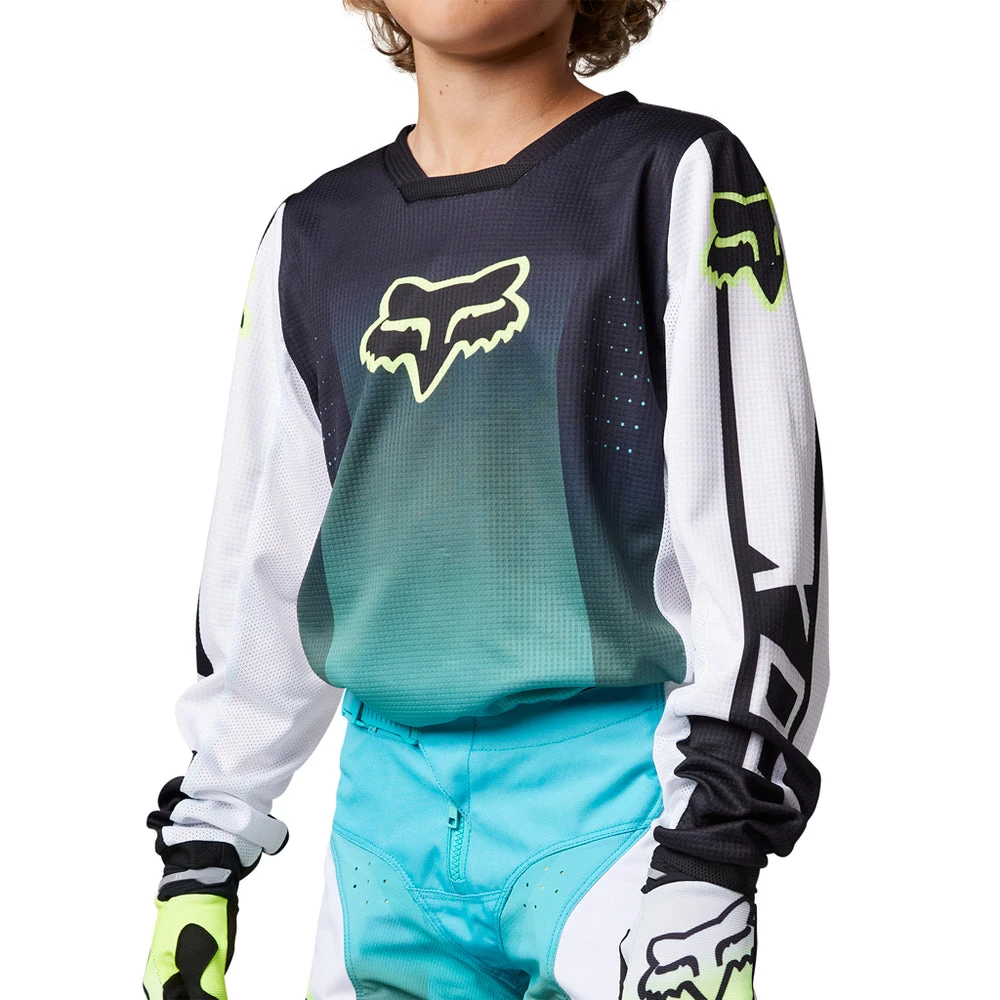Fox - 2023 Youth 180 Leed Teal Jersey Colour TEAL 2 Fox - 2023 Youth 180 Leed Teal Jersey Colour TEAL - Image 2