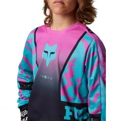 Fox - 2023 Youth 180 Nuklr Teal Jersey Colour TEAL -KIDS MOTORBIKE GEAR shop FO29715176 6 1000x
