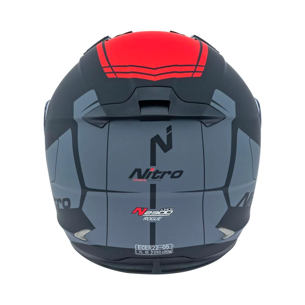 Nitro - N2300 Youth Rogue Helmet Colour BLKRD 4 Nitro - N2300 Youth Rogue Helmet Colour BLKRD - Image 4