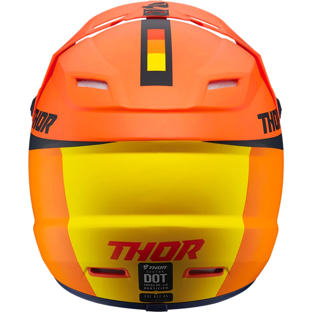 Thor - 2021 Youth Sector Racer Helmet Colour BLUOR 3 Thor - 2021 Youth Sector Racer Helmet Colour BLUOR - Image 3