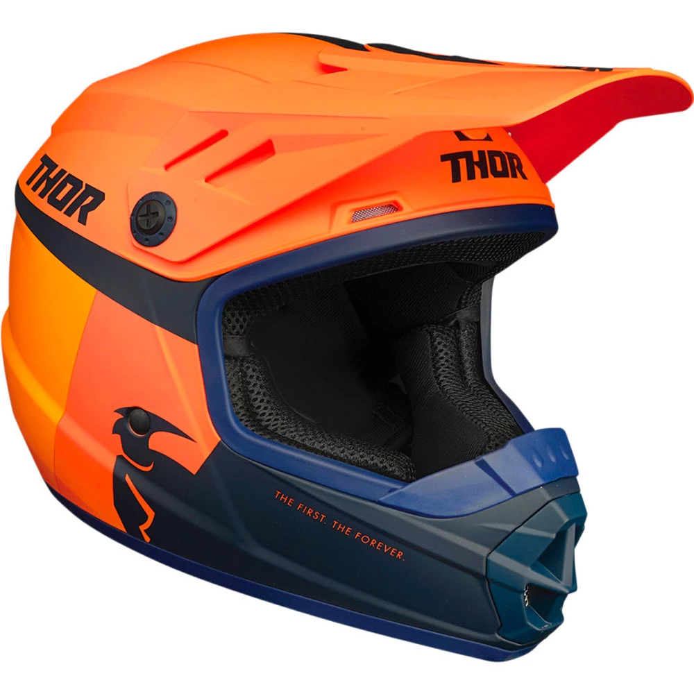Thor - 2021 Youth Sector Racer Helmet Colour BLUOR 1 Thor - 2021 Youth Sector Racer Helmet Colour BLUOR