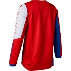 Fox - 2022 Youth 180 Skew Jersey Colour WHBLURD -KIDS MOTORBIKE GEAR shop Youth180SkewJerseyWhiteBlueRed 3 1000x