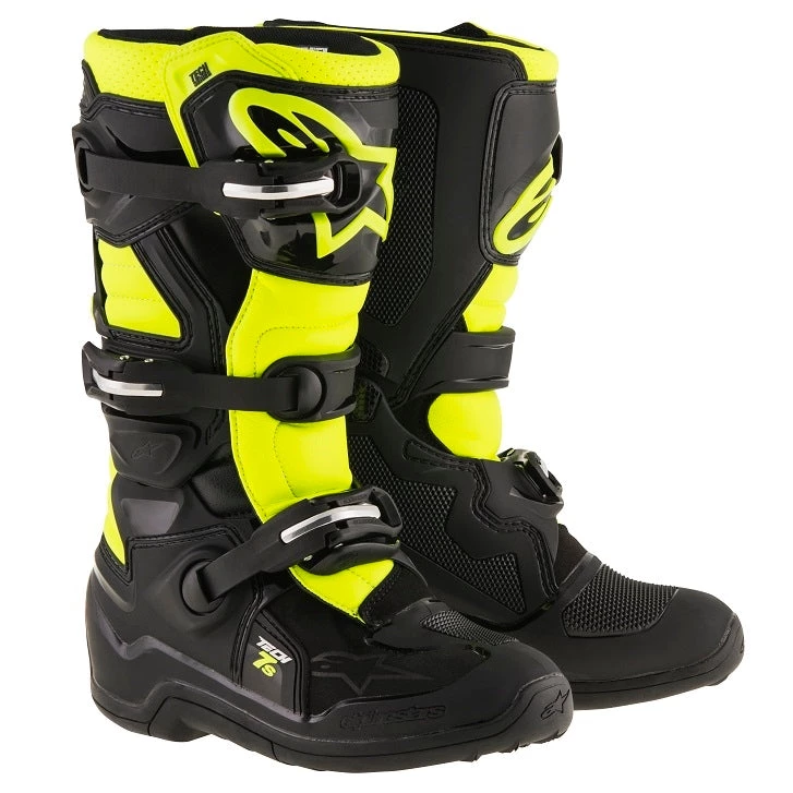 Alpinestars - Tech 7s Youth MX Boots Colour BLKYW 1 Alpinestars - Tech 7s Youth MX Boots Colour BLKYW
