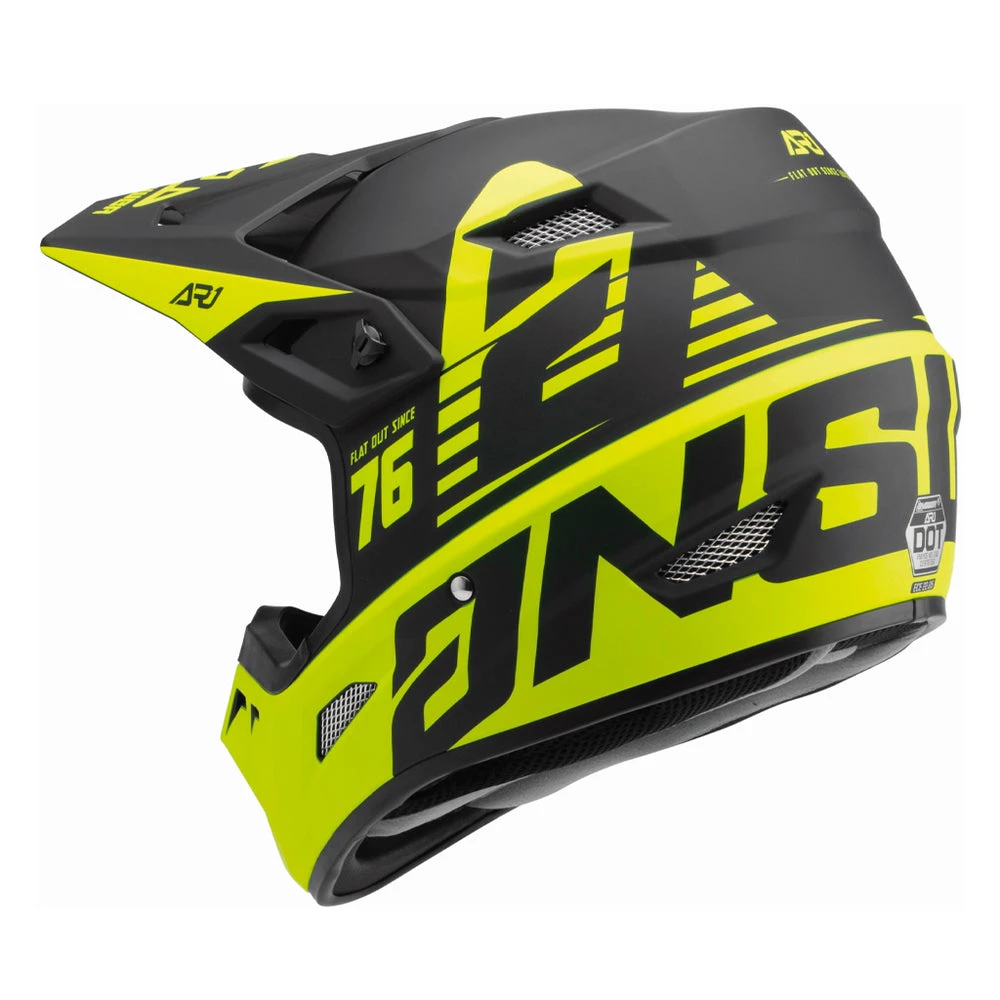 Answer - 2022 Youth AR-1 Bold MX Helmet Colour BLKYW 3 Answer - 2022 Youth AR-1 Bold MX Helmet Colour BLKYW - Image 3