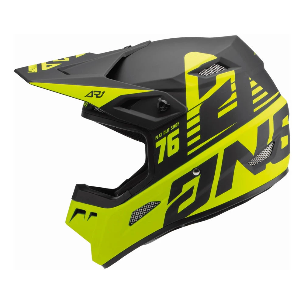 Answer - 2022 Youth AR-1 Bold MX Helmet Colour BLKYW 4 Answer - 2022 Youth AR-1 Bold MX Helmet Colour BLKYW - Image 4