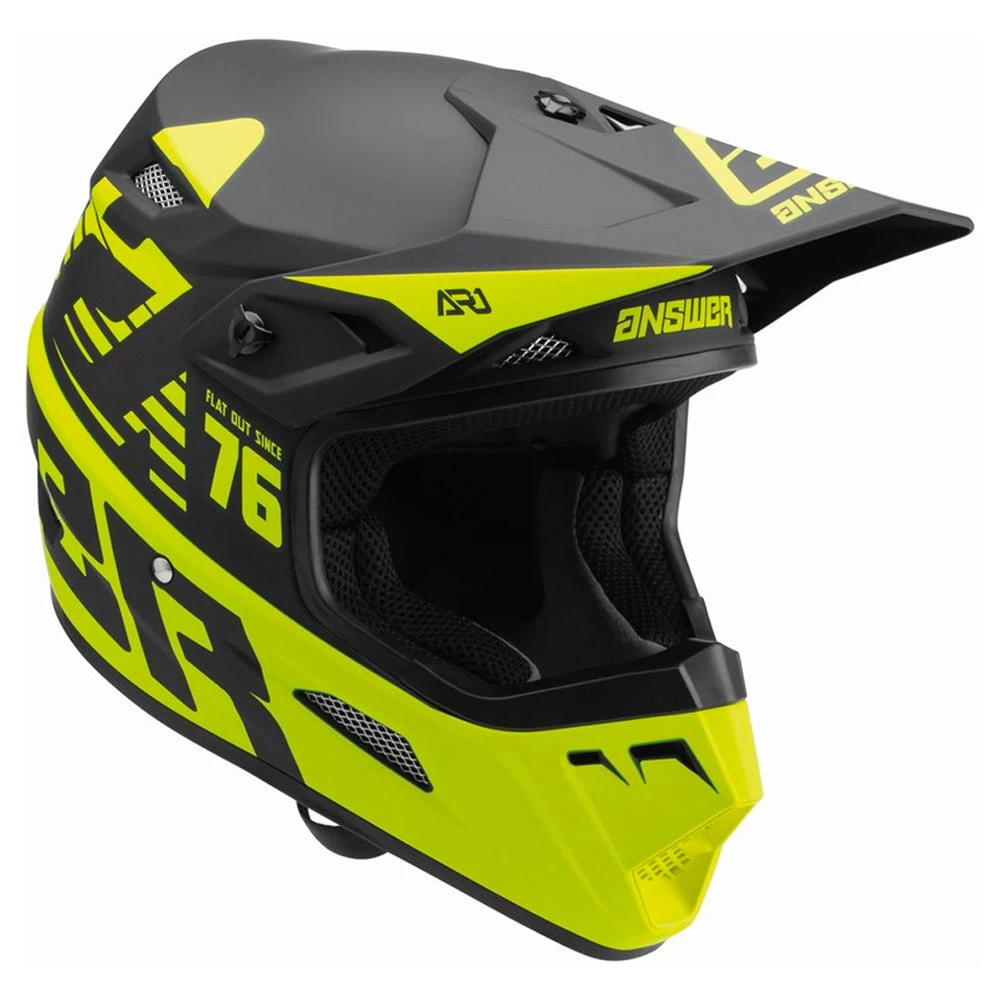 Answer - 2022 Youth AR-1 Bold MX Helmet Colour BLKYW 1 Answer - 2022 Youth AR-1 Bold MX Helmet Colour BLKYW