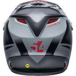 Bell - Moto-9 Youth Mips Glory Matte Helmet Colour BLKGY -KIDS MOTORBIKE GEAR shop bell moto 9 youth mips dirt helmet glory matte black gray crimson back 1000x