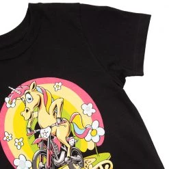 Unit - Kids Daisy Tee Colour BLK -KIDS MOTORBIKE GEAR shop daisykid3 1000x