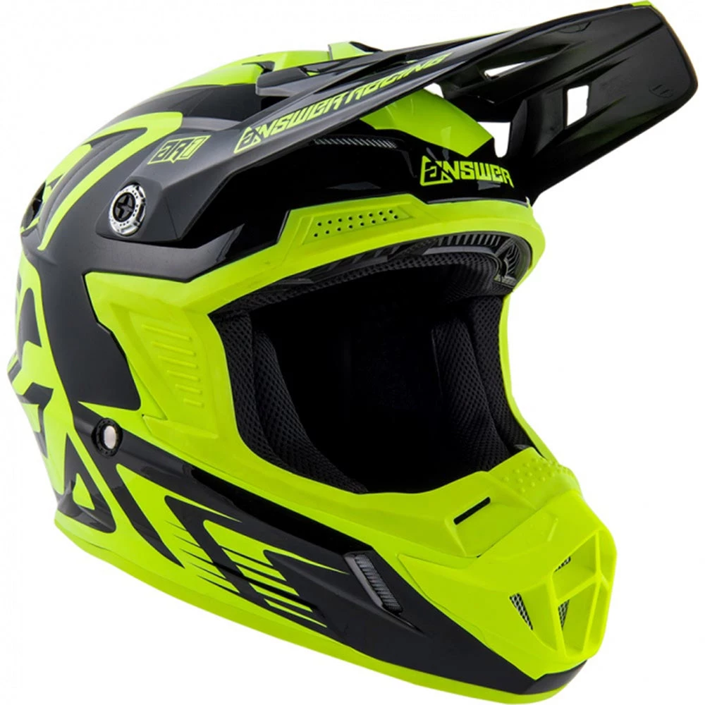 Answer - 2019 Youth AR-1 MX Helmet Colour BLKYW 6 Answer - 2019 Youth AR-1 MX Helmet Colour BLKYW - Image 6