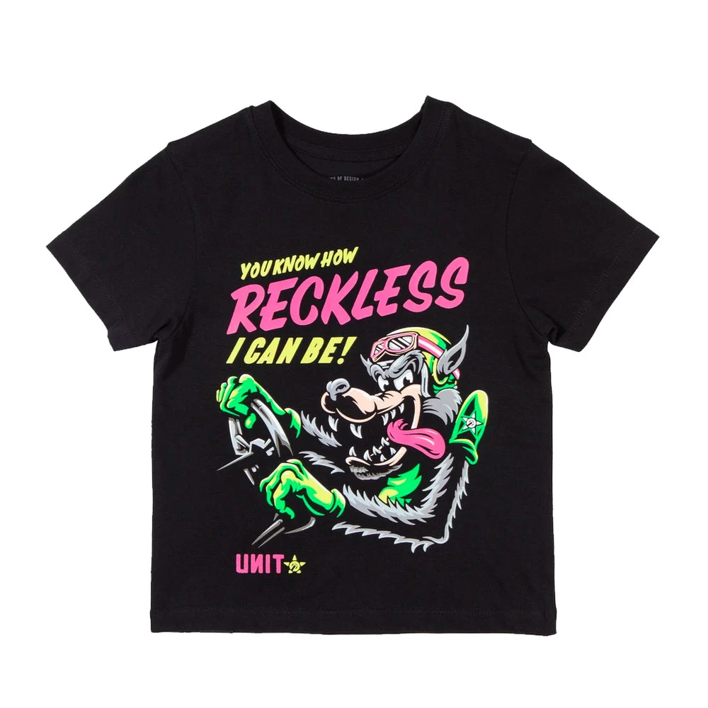 Unit - Kids Reckless Tee Colour BLK 1 Unit - Kids Reckless Tee Colour BLK