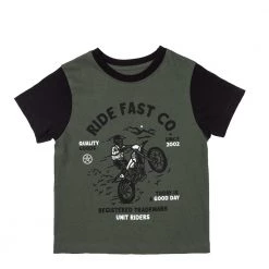 Unit - Kids Ride Fast Tee Colour GN