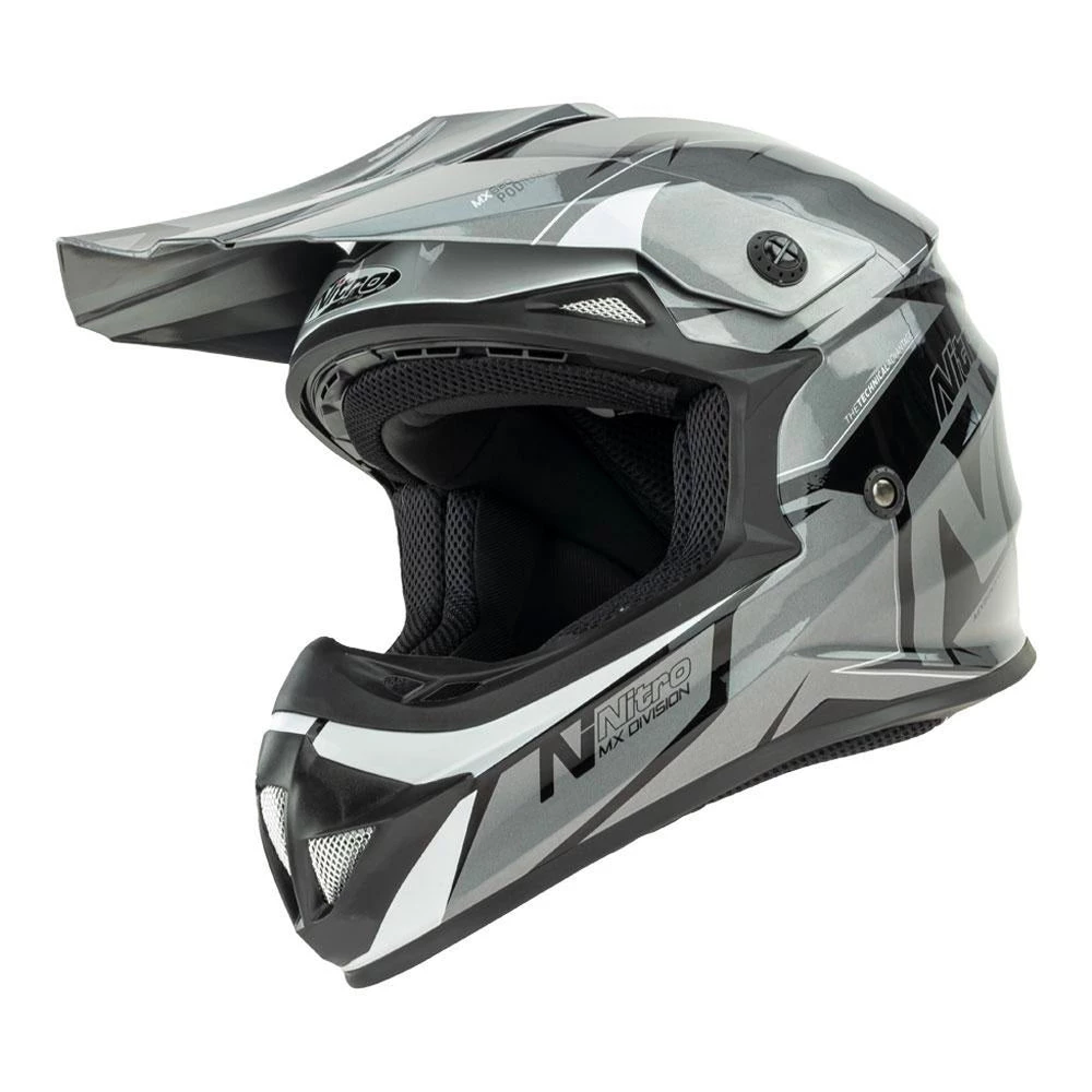 Nitro - Youth MX620 Podium Helmet Colour GYBLK 1 Nitro - Youth MX620 Podium Helmet Colour GYBLK