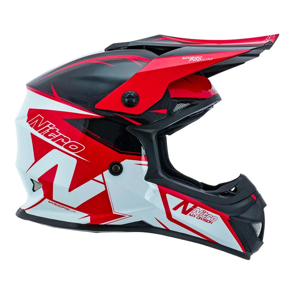Nitro - Youth MX620 Podium Helmet Colour BLKRDWH 2 Nitro - Youth MX620 Podium Helmet Colour BLKRDWH - Image 2
