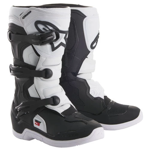 Alpinestars - Tech 3s V2 Youth MX Boots Colour BLKWH 1 Alpinestars - Tech 3s V2 Youth MX Boots Colour BLKWH